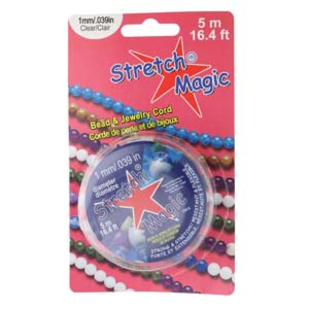 Stretch Magic 1mm Clear Stretch Cord, 5 meters
